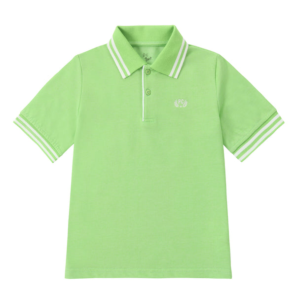 25-26モデルGREEN CLOTHING OVER MITT Boys Bright Green Polo with White Trim – Petit Clair