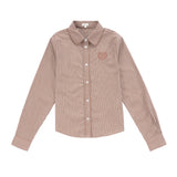 Teens Tan Stripe Collared Shirt