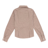 Teens Tan Stripe Collared Shirt