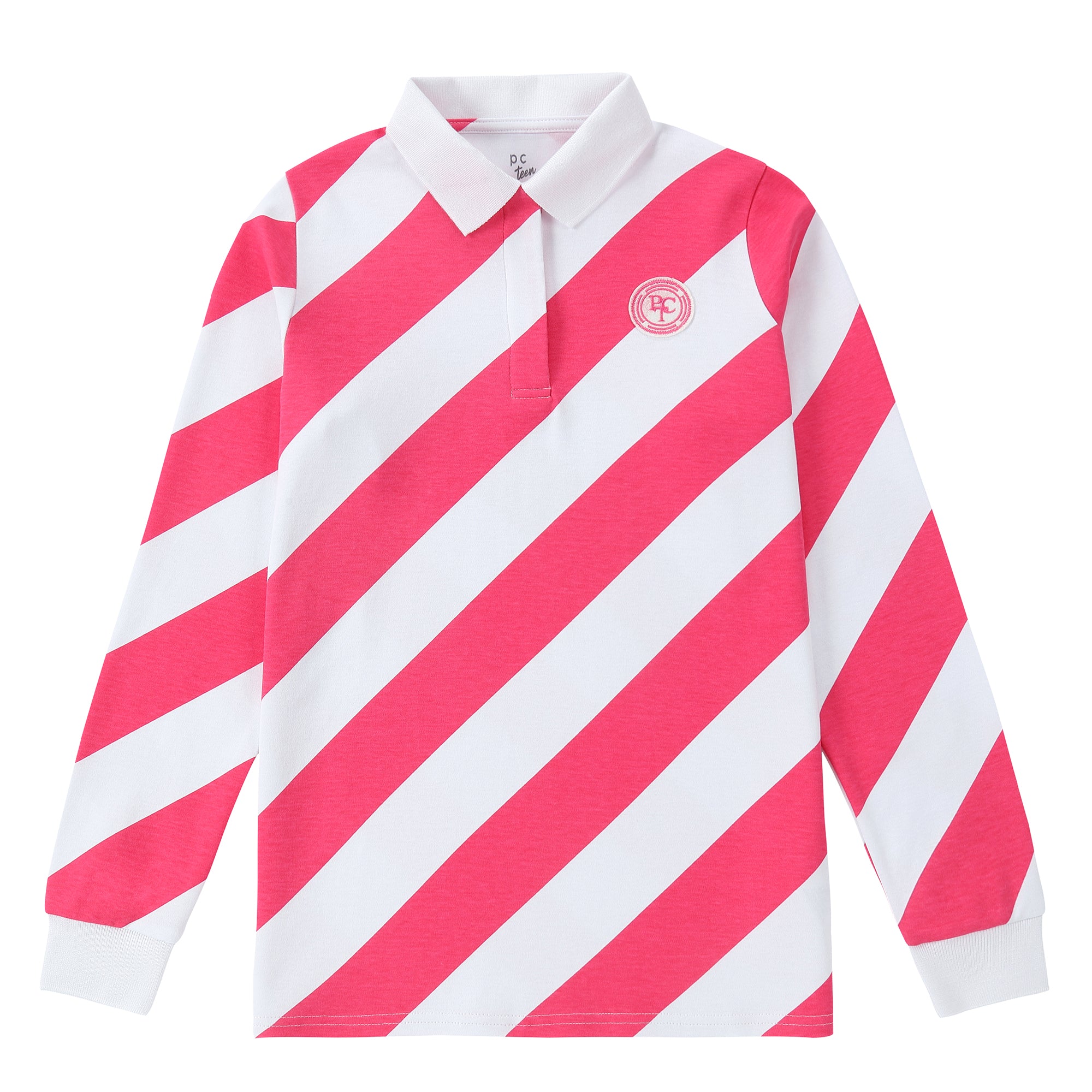 Pink Striped Polo 153B