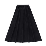 Teens Black Denim A-line Maxi Pocket Skirt
