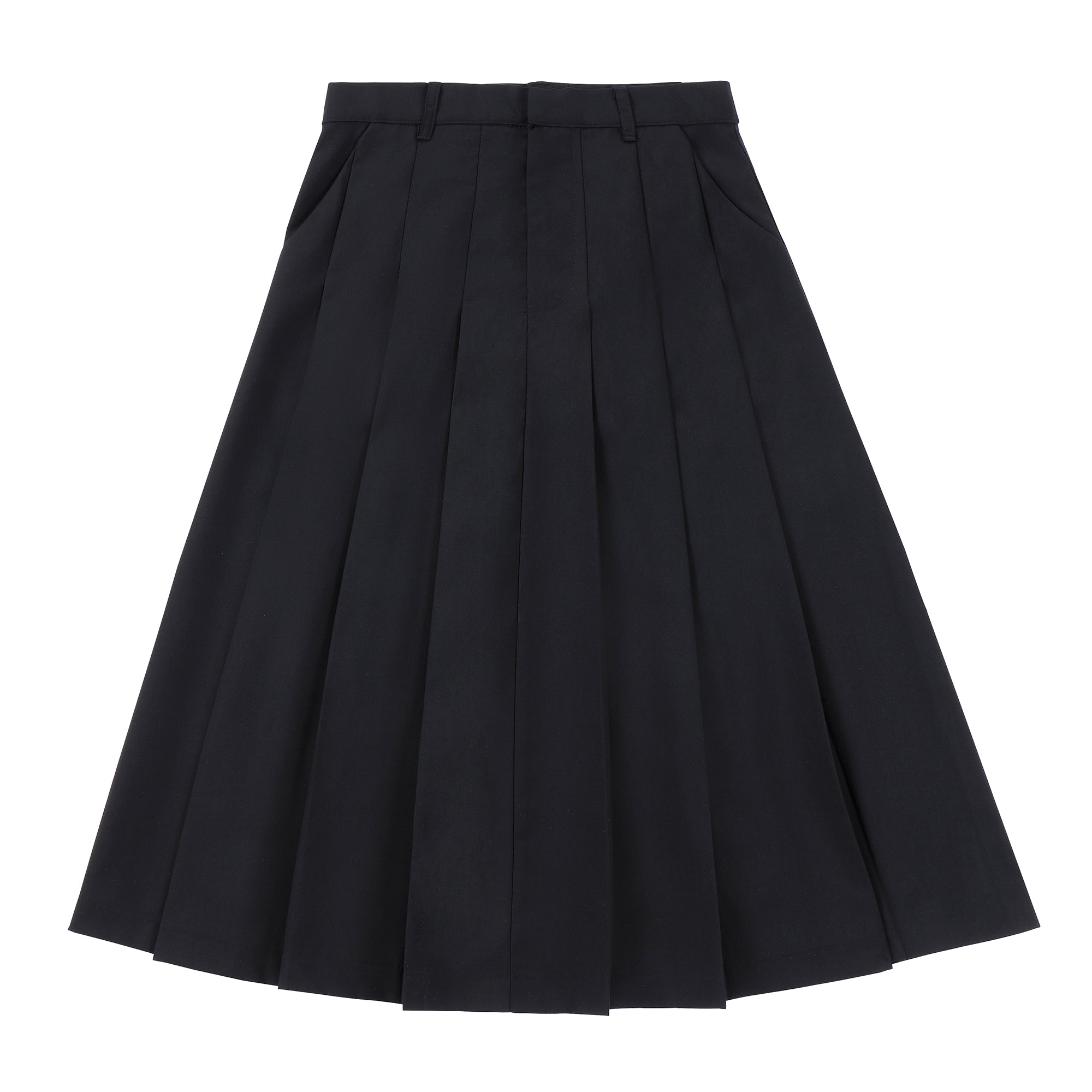 Teens Black Pleated Skirt