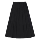 Teens Black Pleated Maxi Skit