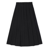Teens Black Pleated Maxi Skit
