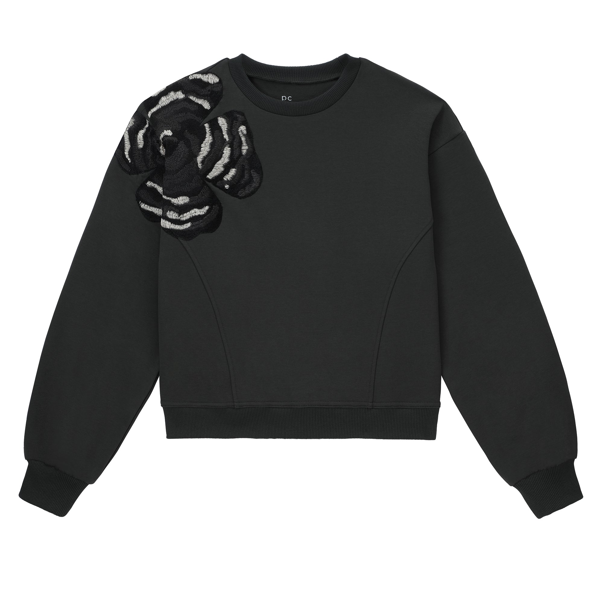 Teens Ivy Floral Sweatshirt with Black Stiching