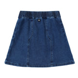 Girls Denim Skirt with Curved Yoke