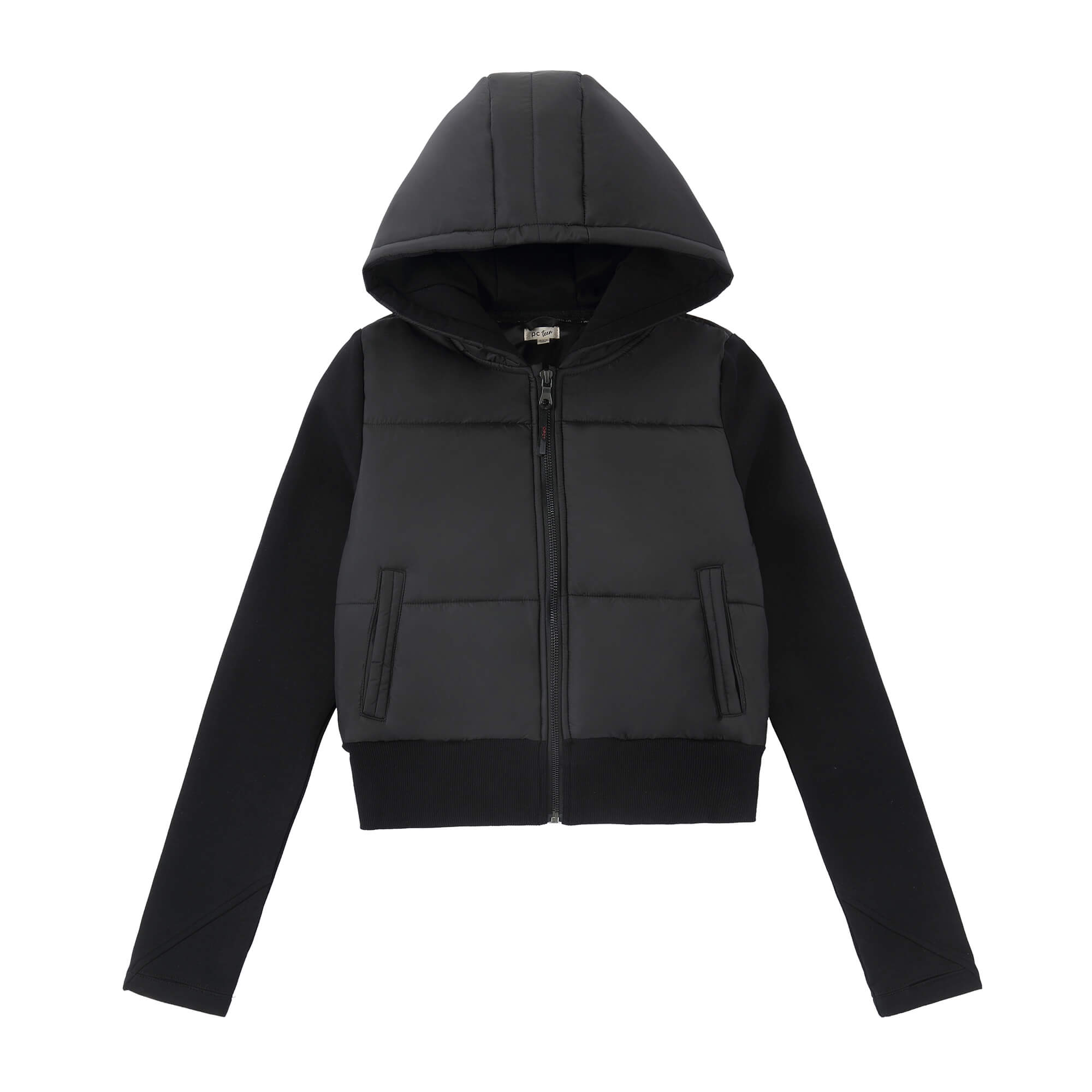 Teens Black Puffer Jacket