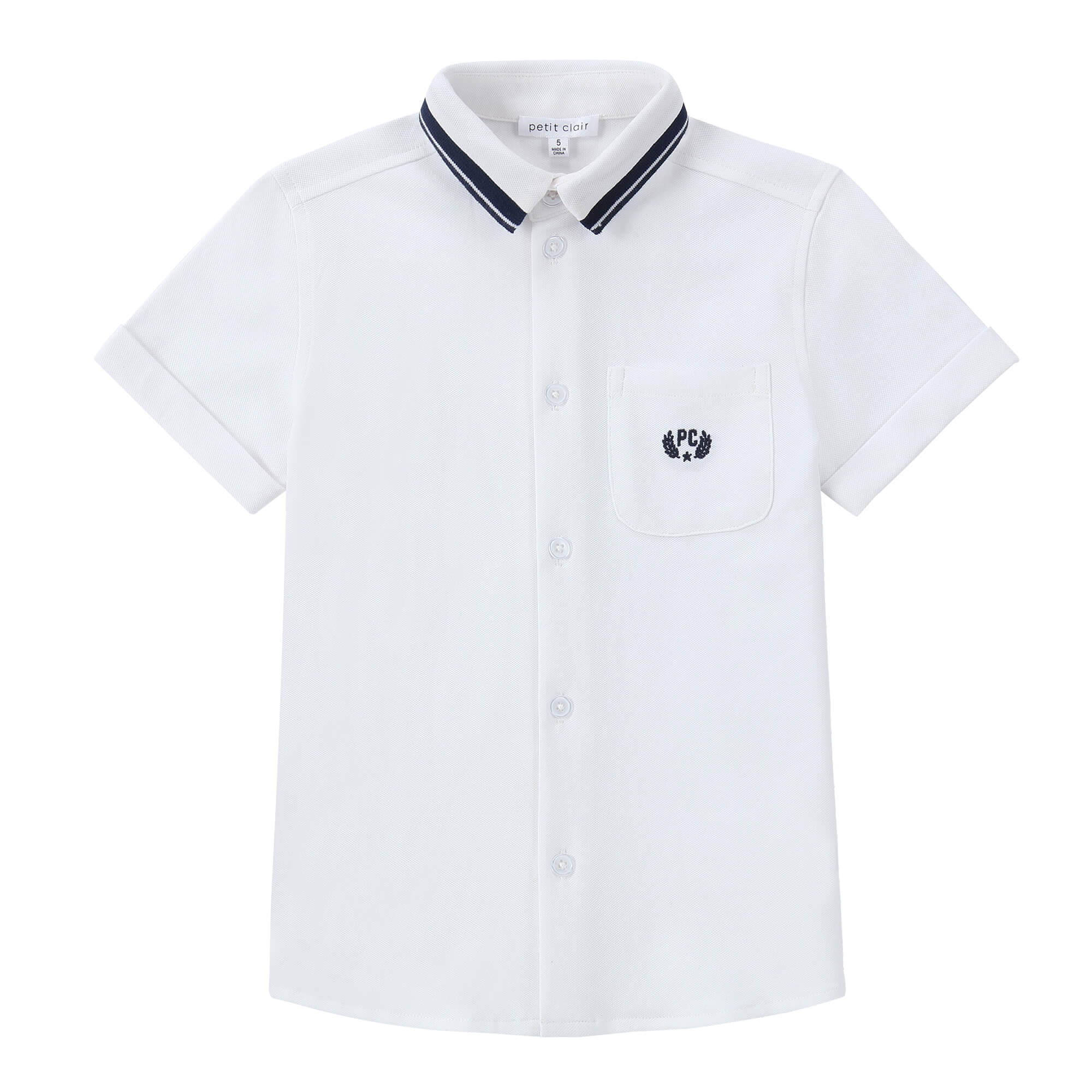 Boys Contrast Short Sleeve Shirt