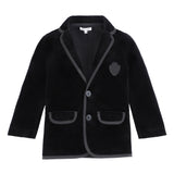 Boys Black Velvet Blazer