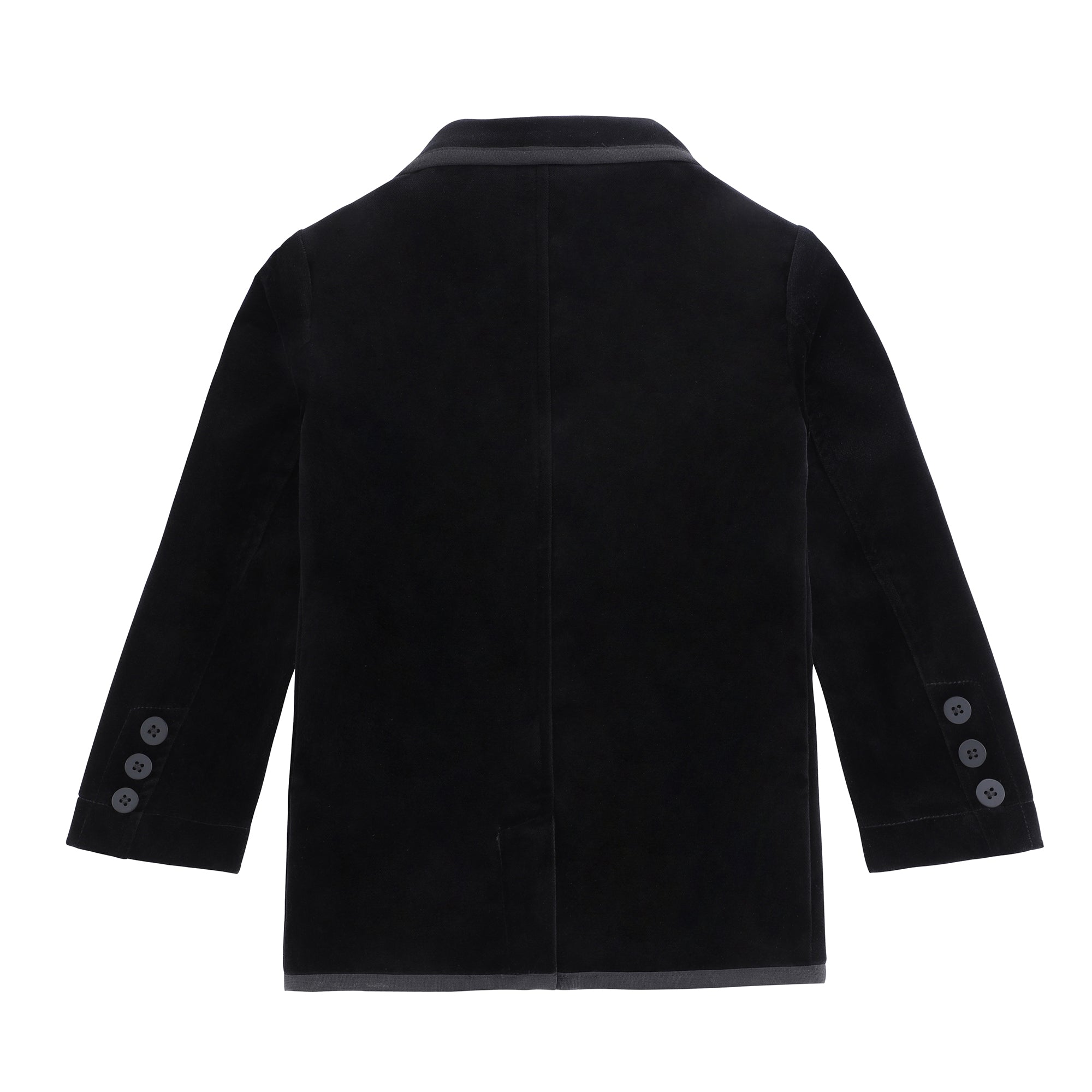 Boys Black Velvet Blazer