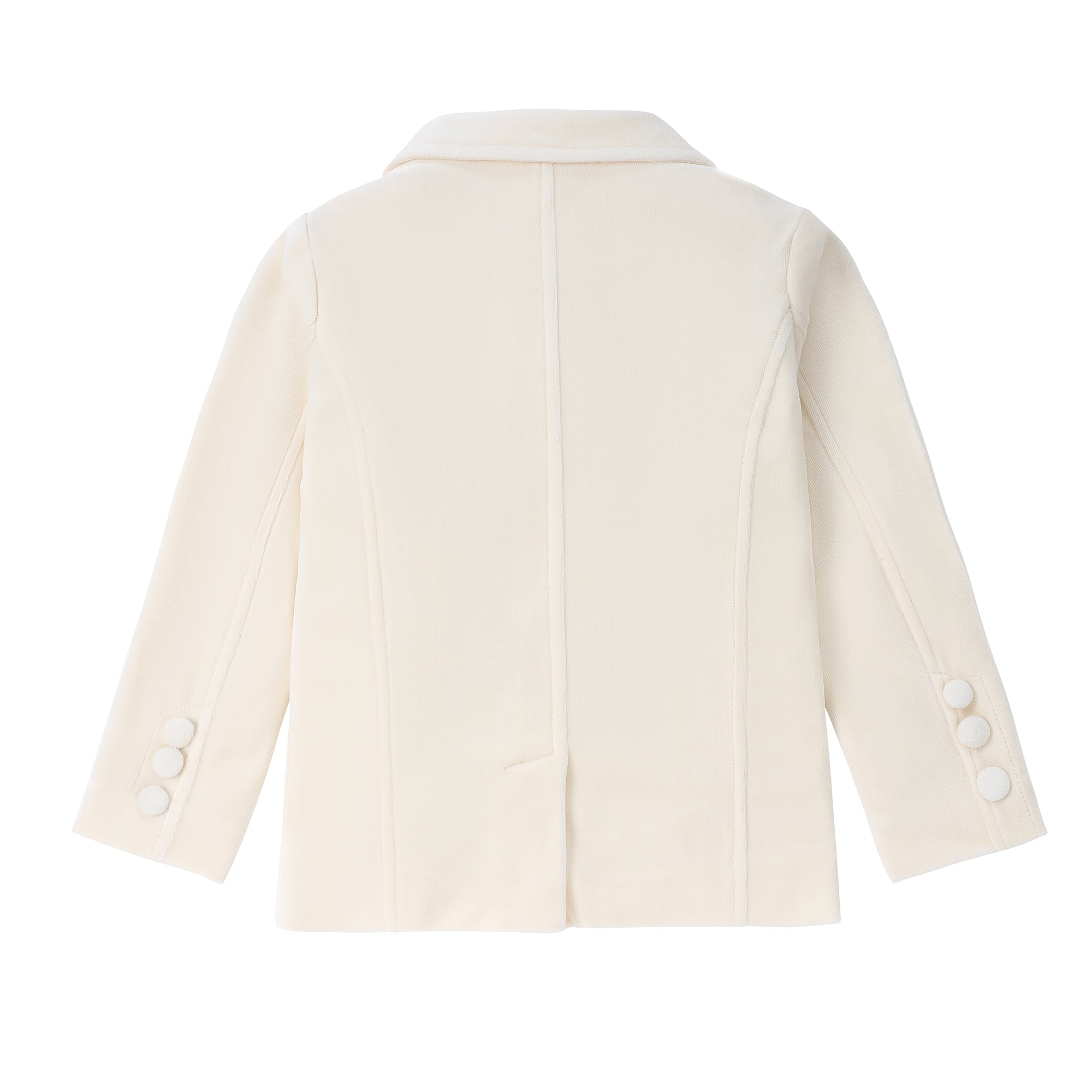 Boys Ivory Velour Blazer
