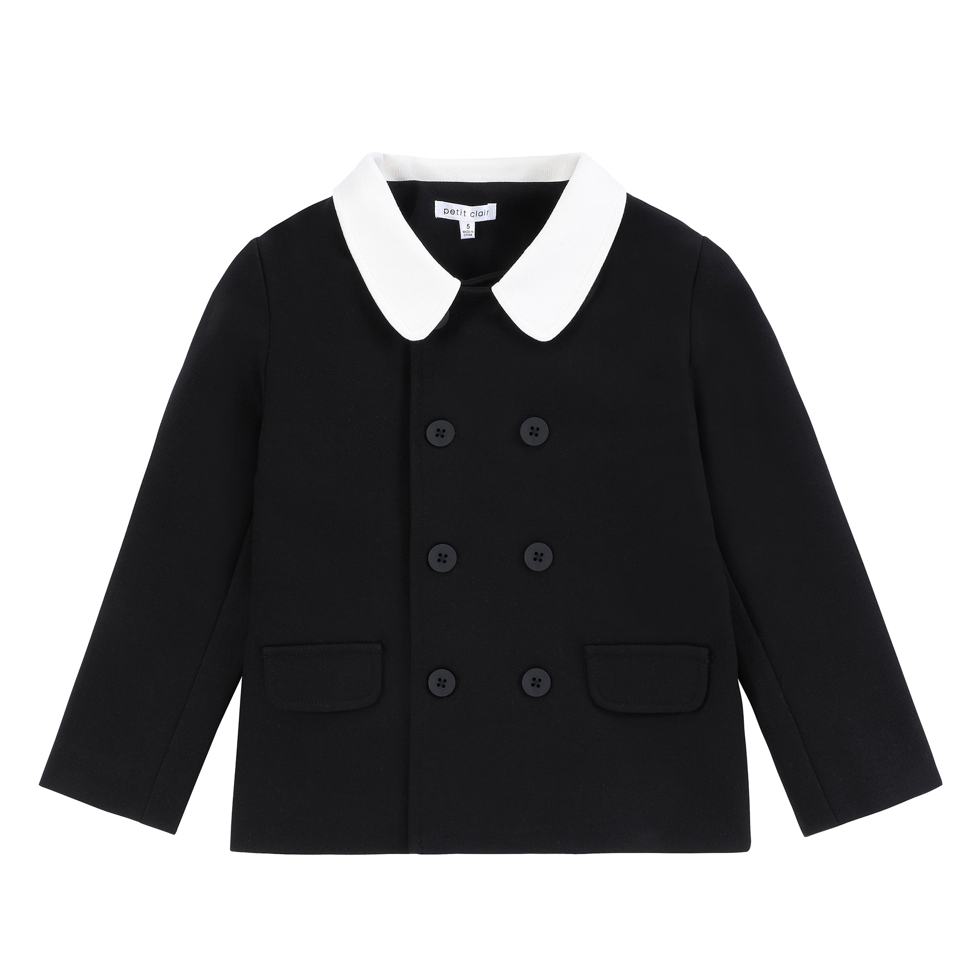 Boys Black Collared Blazer