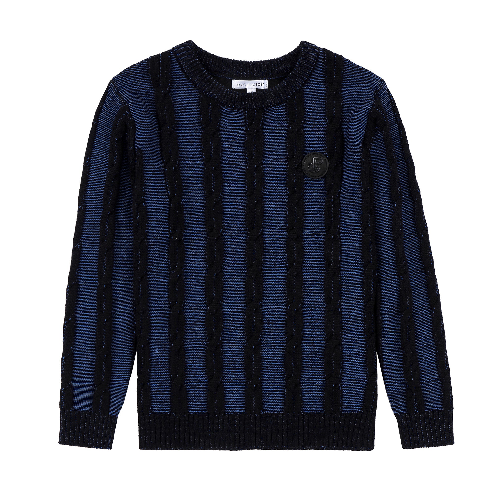 Boys Blue & Black Knit Sweater