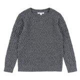 Boys Black Heather Knit Sweater