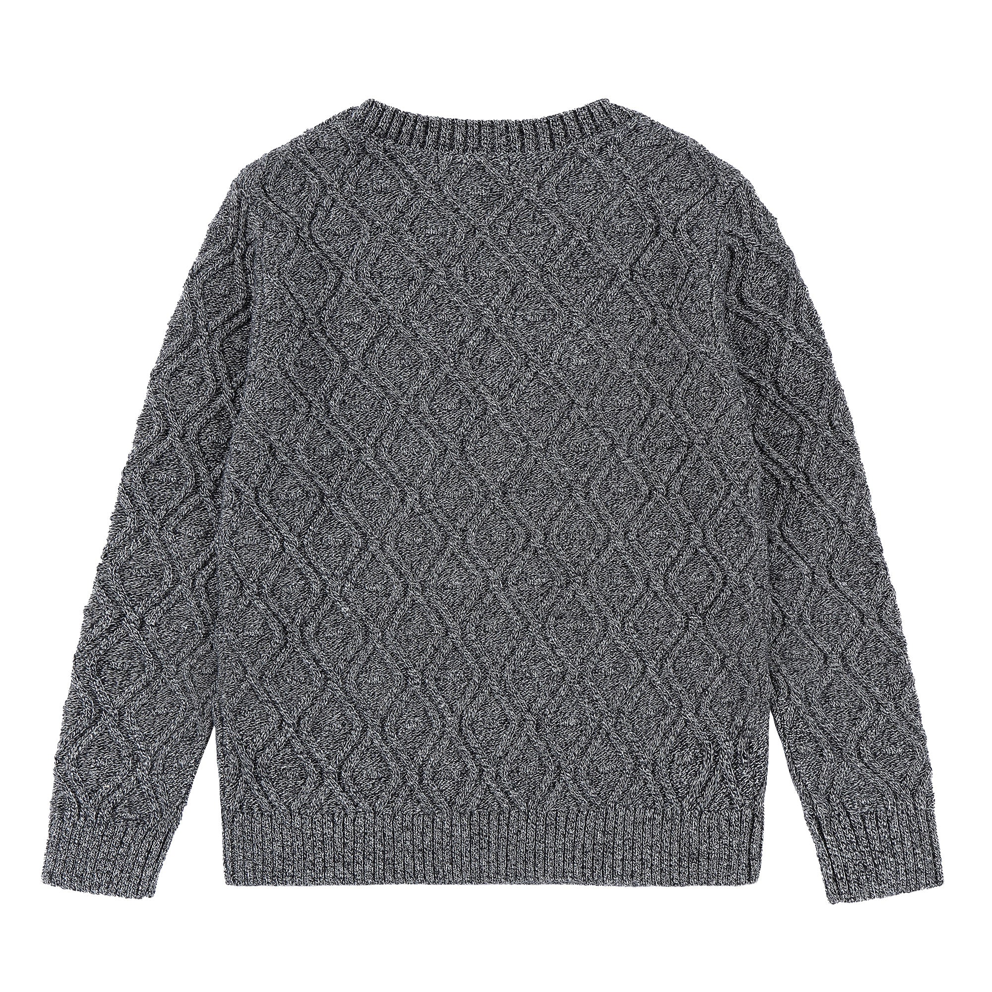 Boys Black Heather Knit Sweater