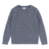 Boys Navy Heather Knit Sweater