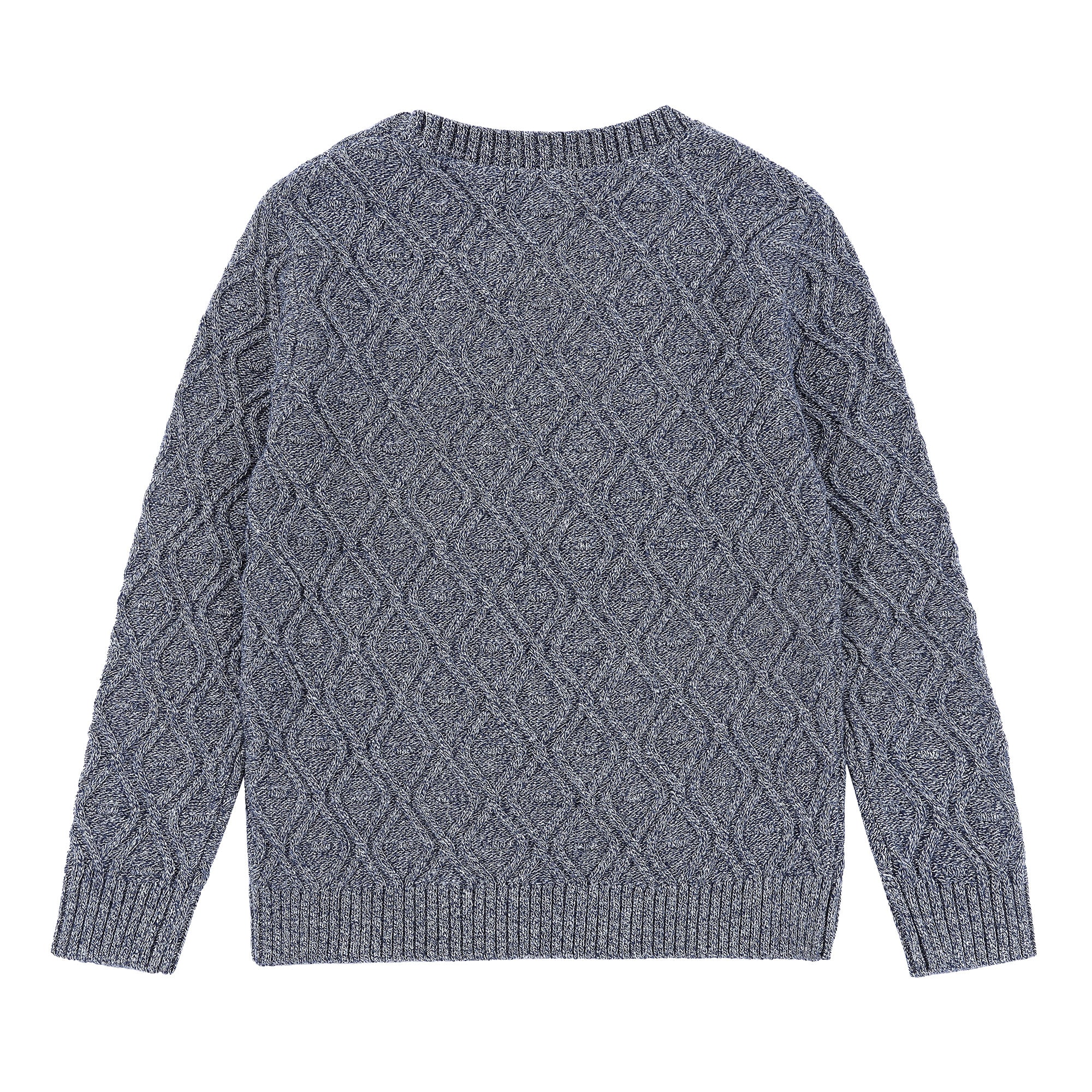 Boys Navy Heather Knit Sweater