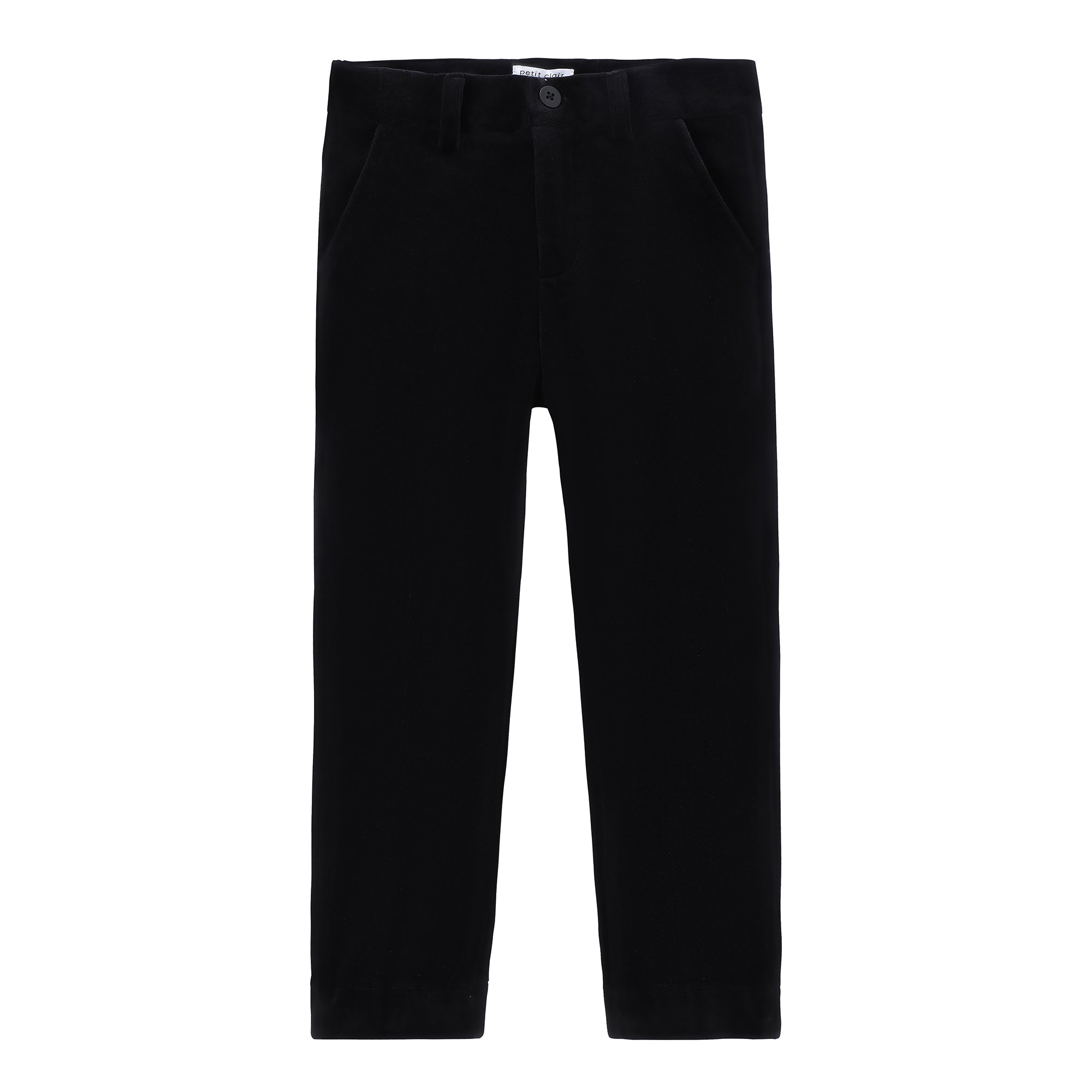 Boys Black Velour Pants