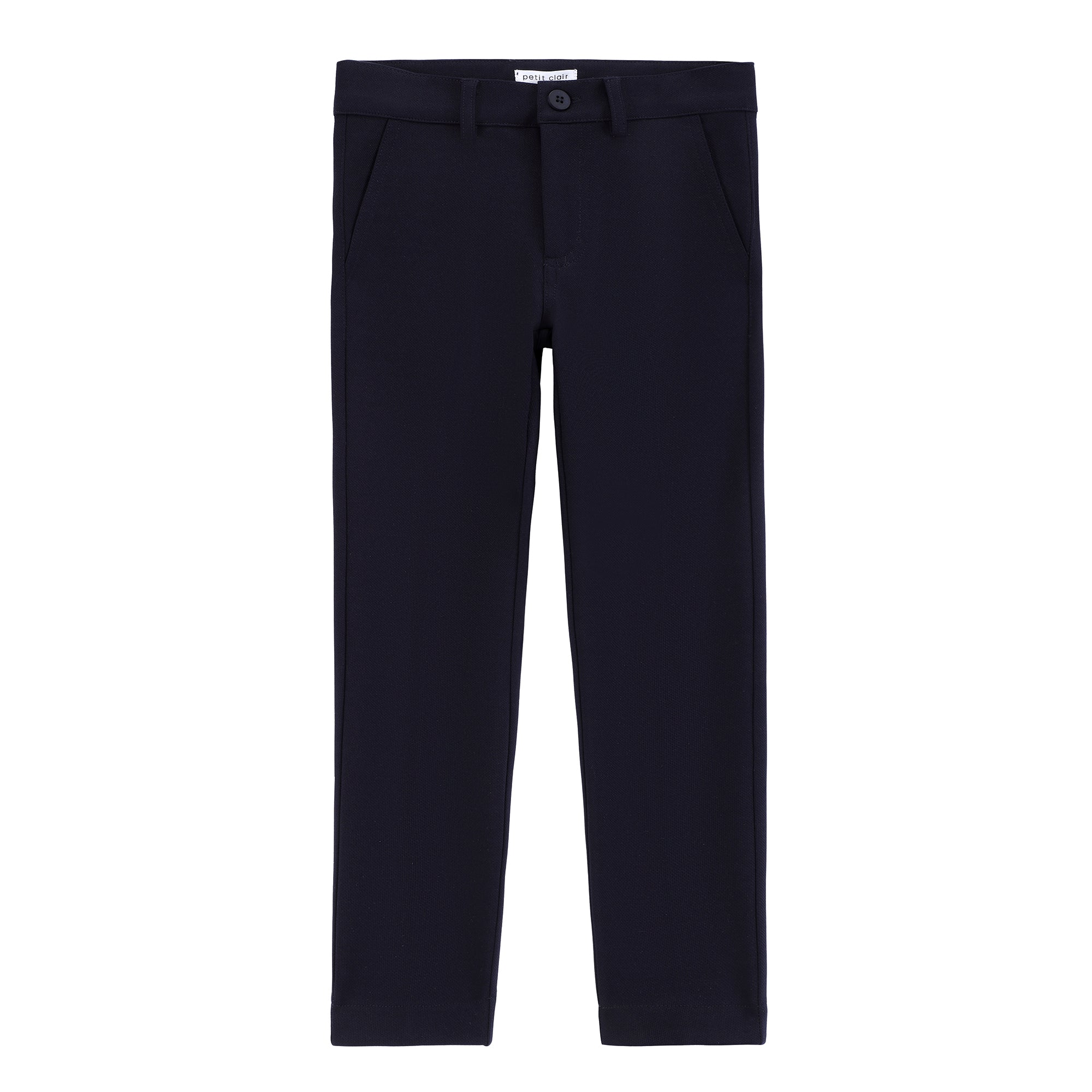 Boys Navy Pique Pants