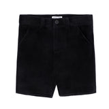 Black Velvet Black Button Shorts