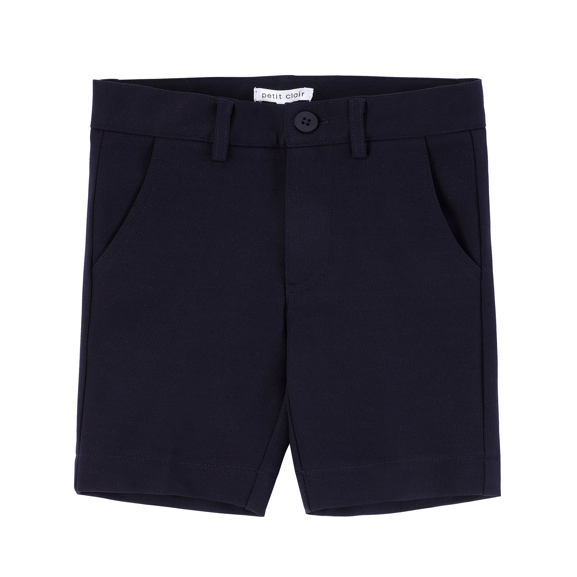 Boys Navy Pique Shorts