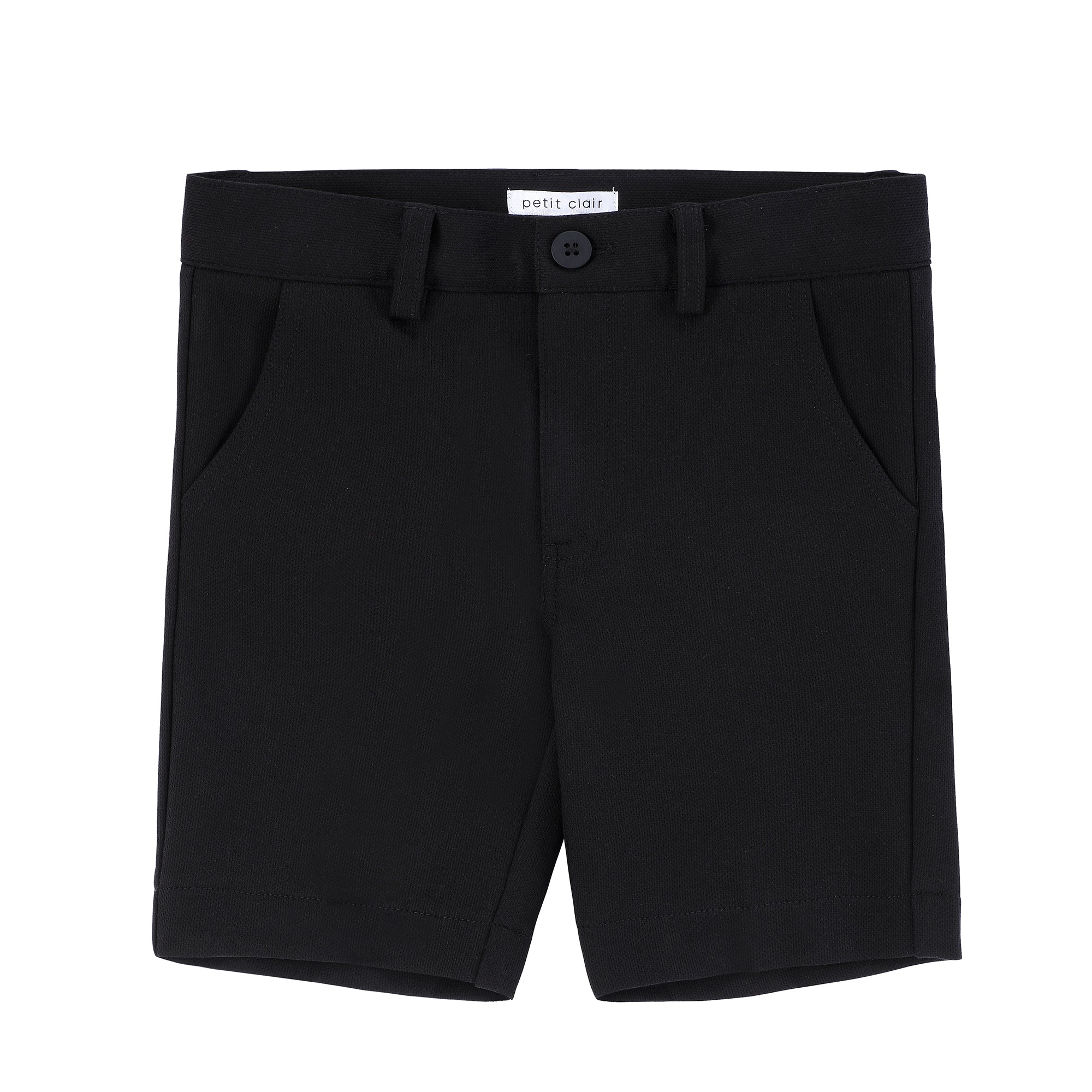 Black Pique Shorts