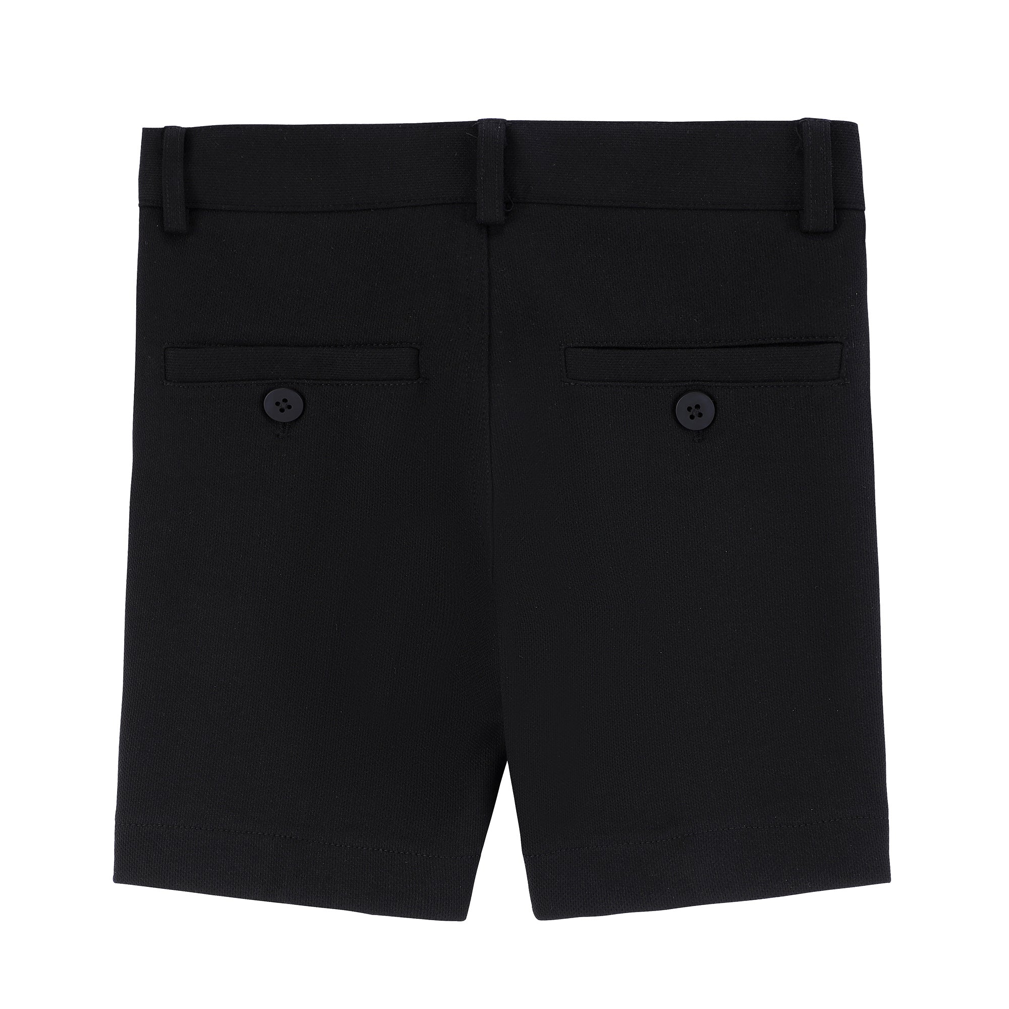 Black Pique Shorts