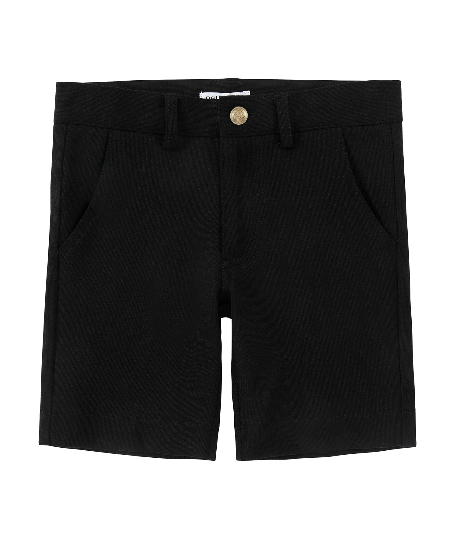 Black Pique Shorts