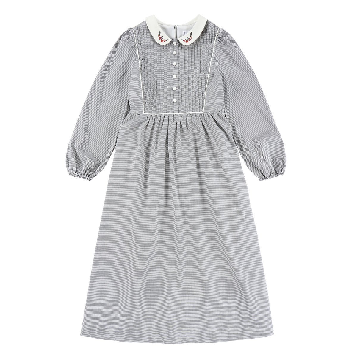 girls grey wool dress Heirloom Check – Petit Clair holiday attire