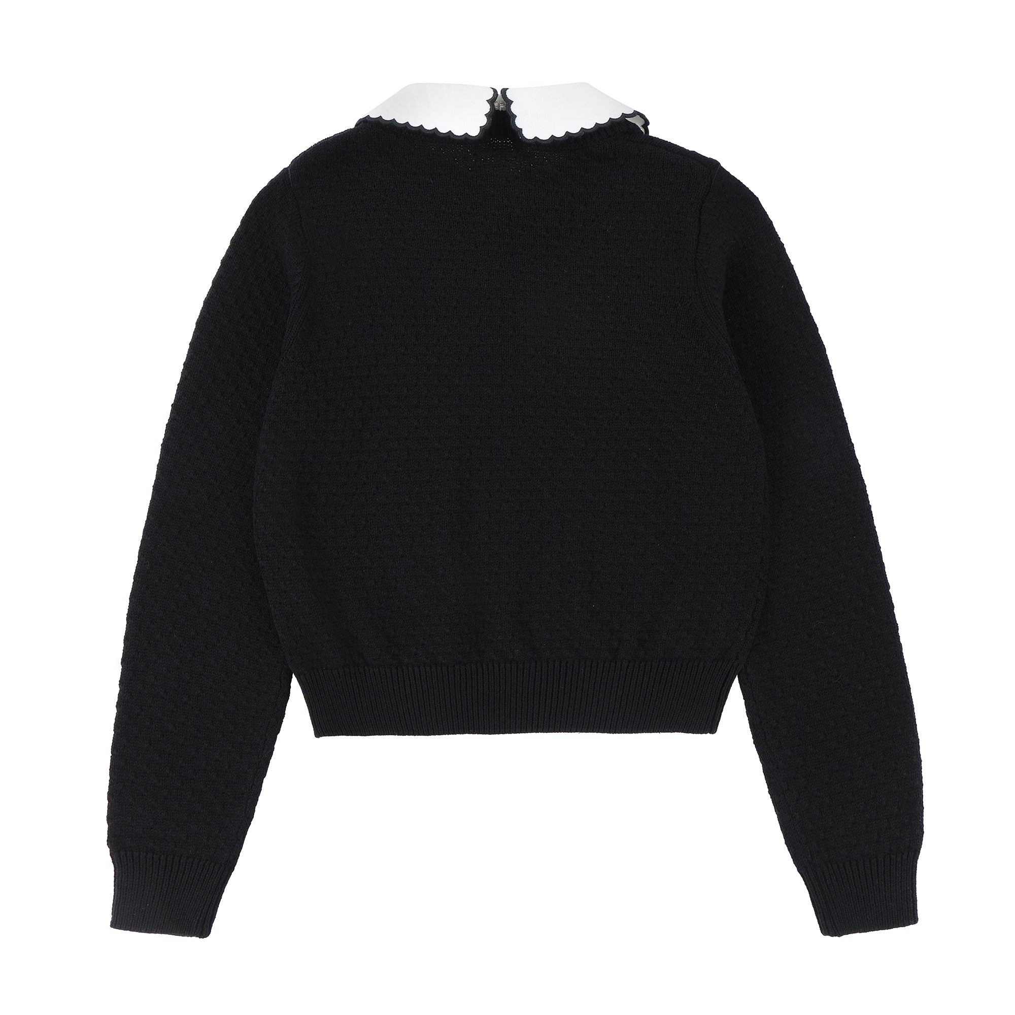 Girls Velvet Charm Collared Sweater