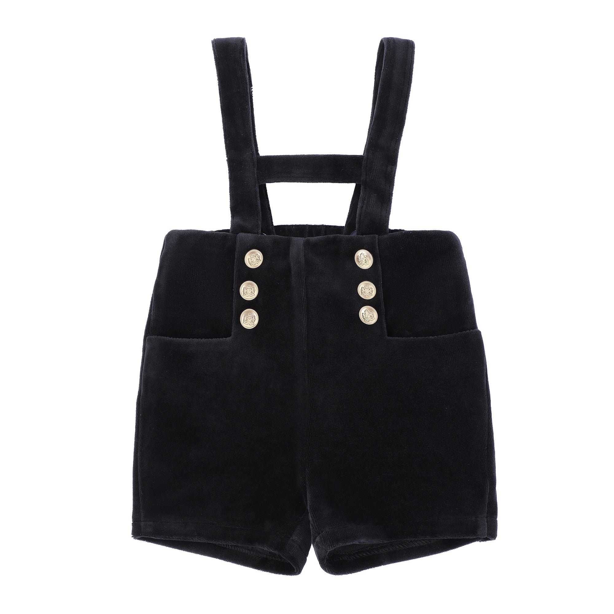 Black Pique Overalls
