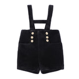 Black Pique Overalls