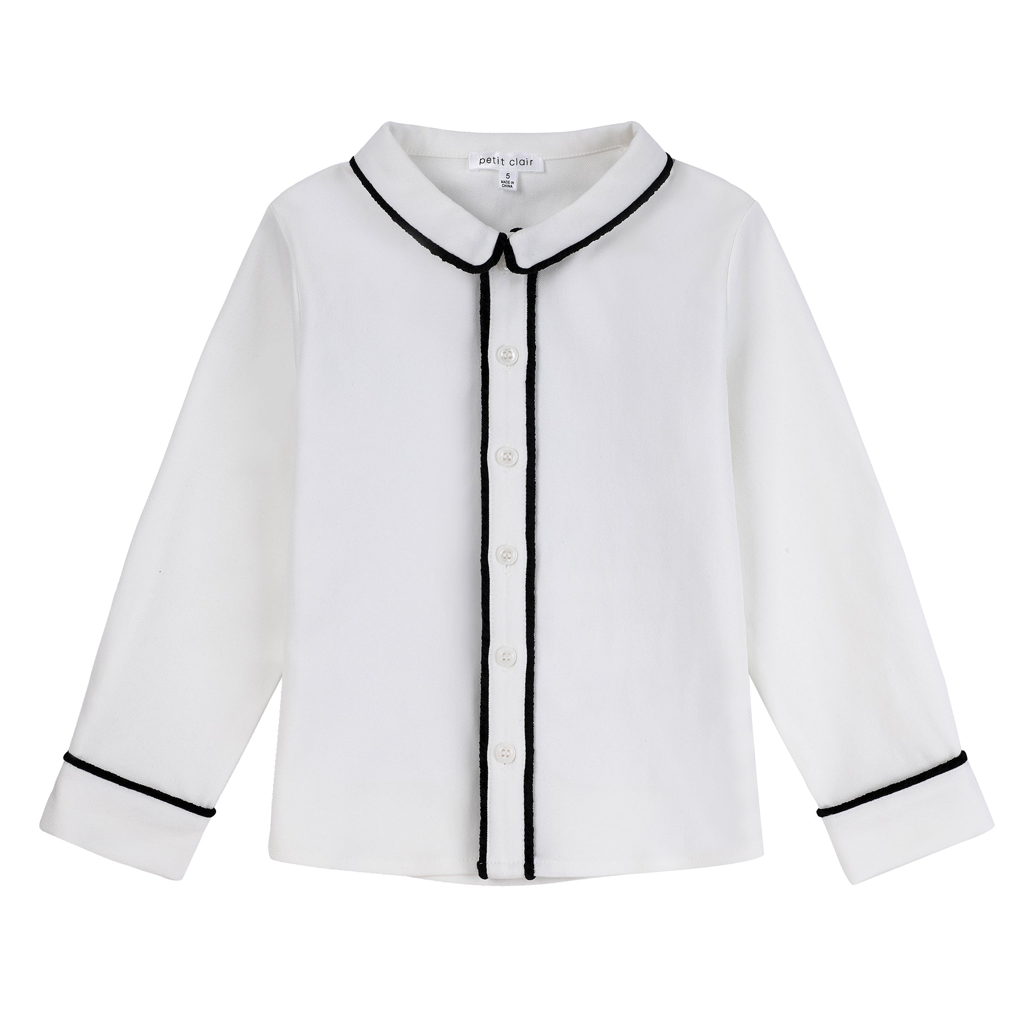 Boys Velvet Charm Collared Shirt
