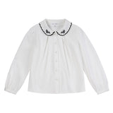 Girls Velvet Charm Collared Shirt
