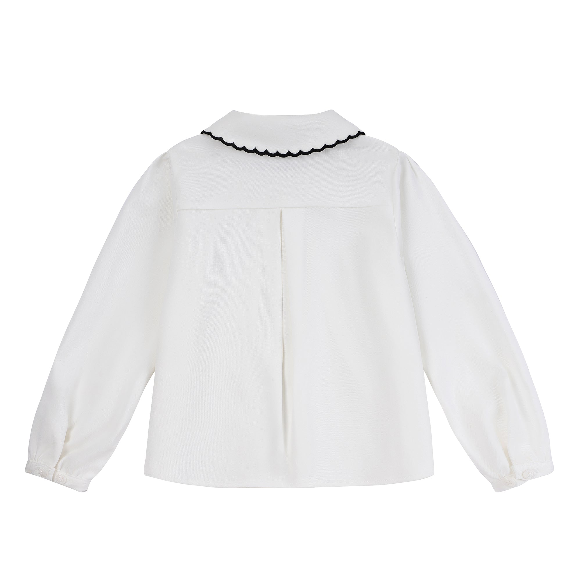 Girls Velvet Charm Collared Shirt