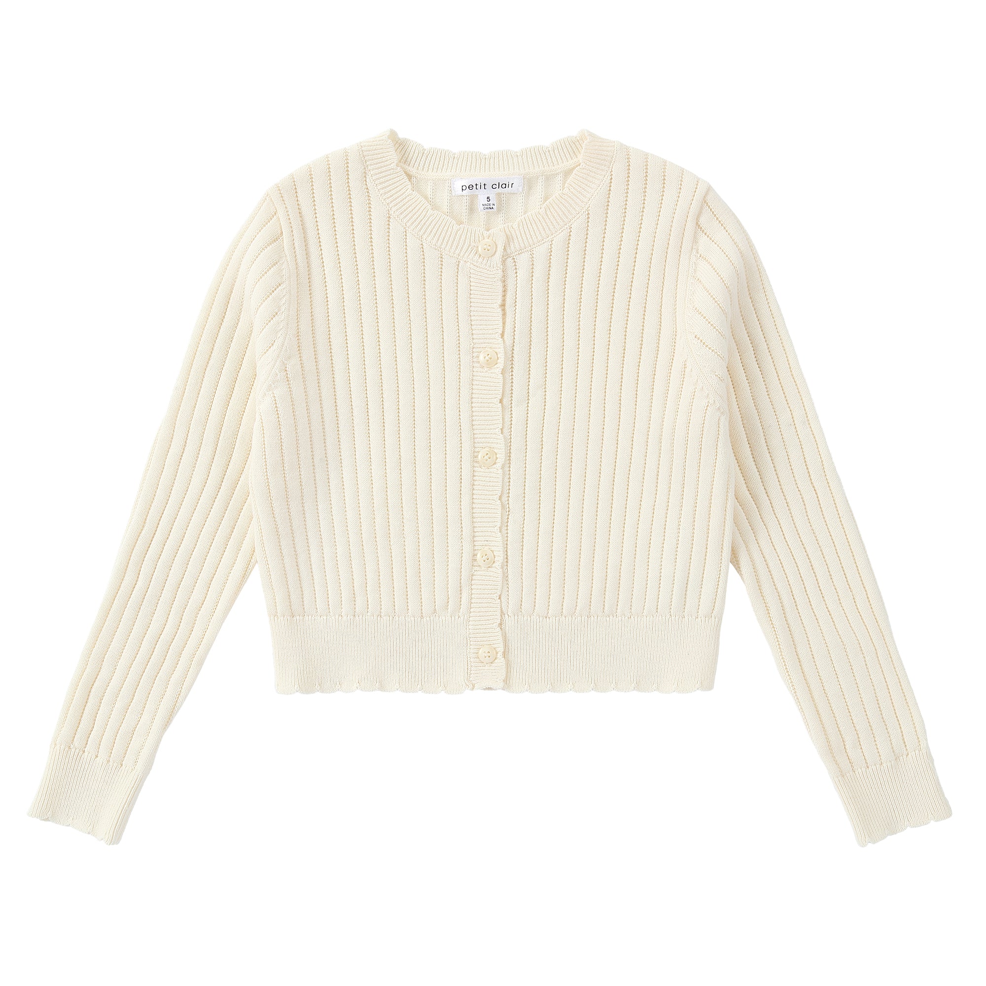 Girls Full Bloom Ivory Cardigan – Petit Clair