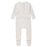 Baby Boys Ecru-Stripe Duck Appliqué Footsie