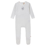 Baby Boys Ecru/Navy Dotted Footsie