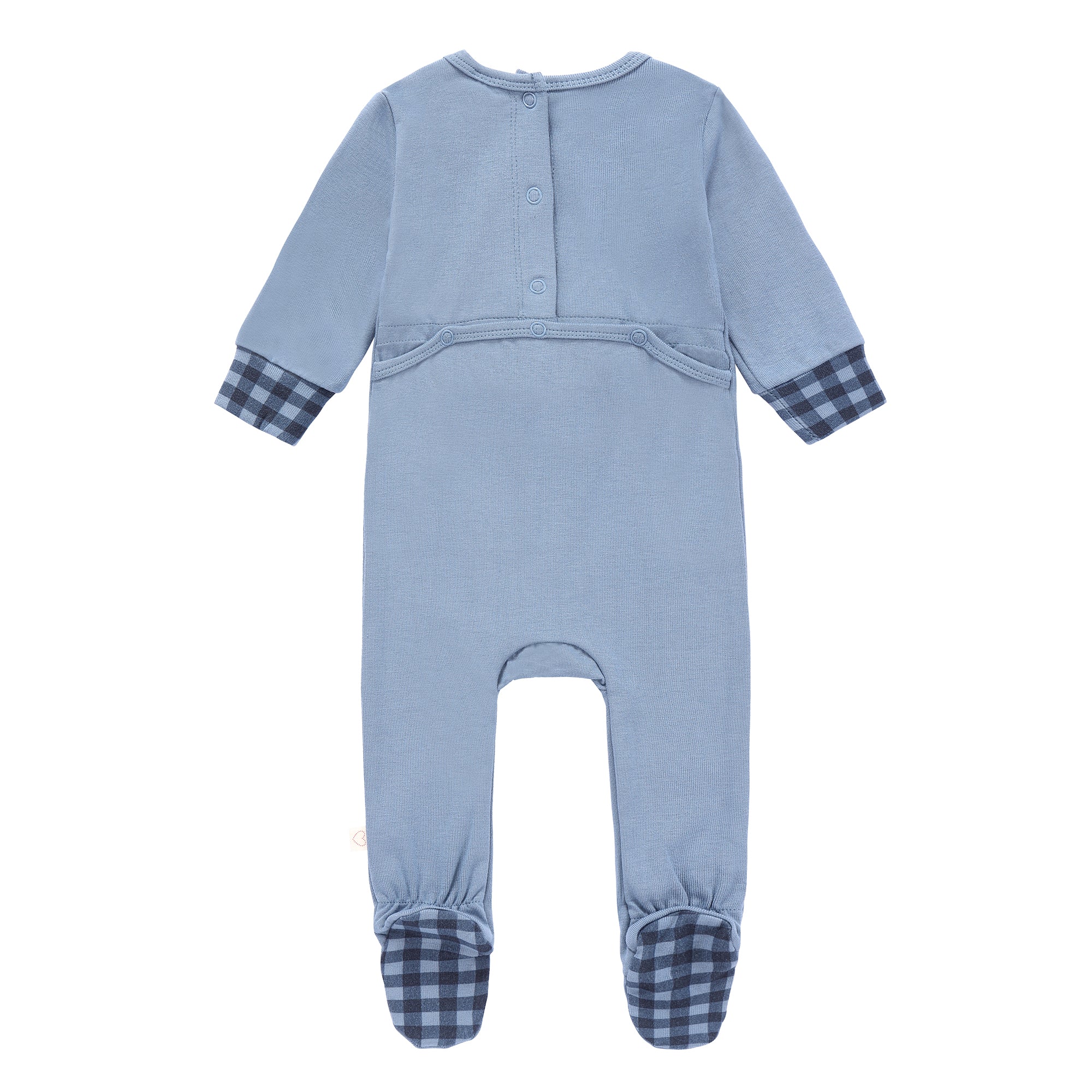 Baby Boys Blue Bear Appliqué Footsie
