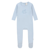 Baby Boys Blue Horse Appliqué Footsie