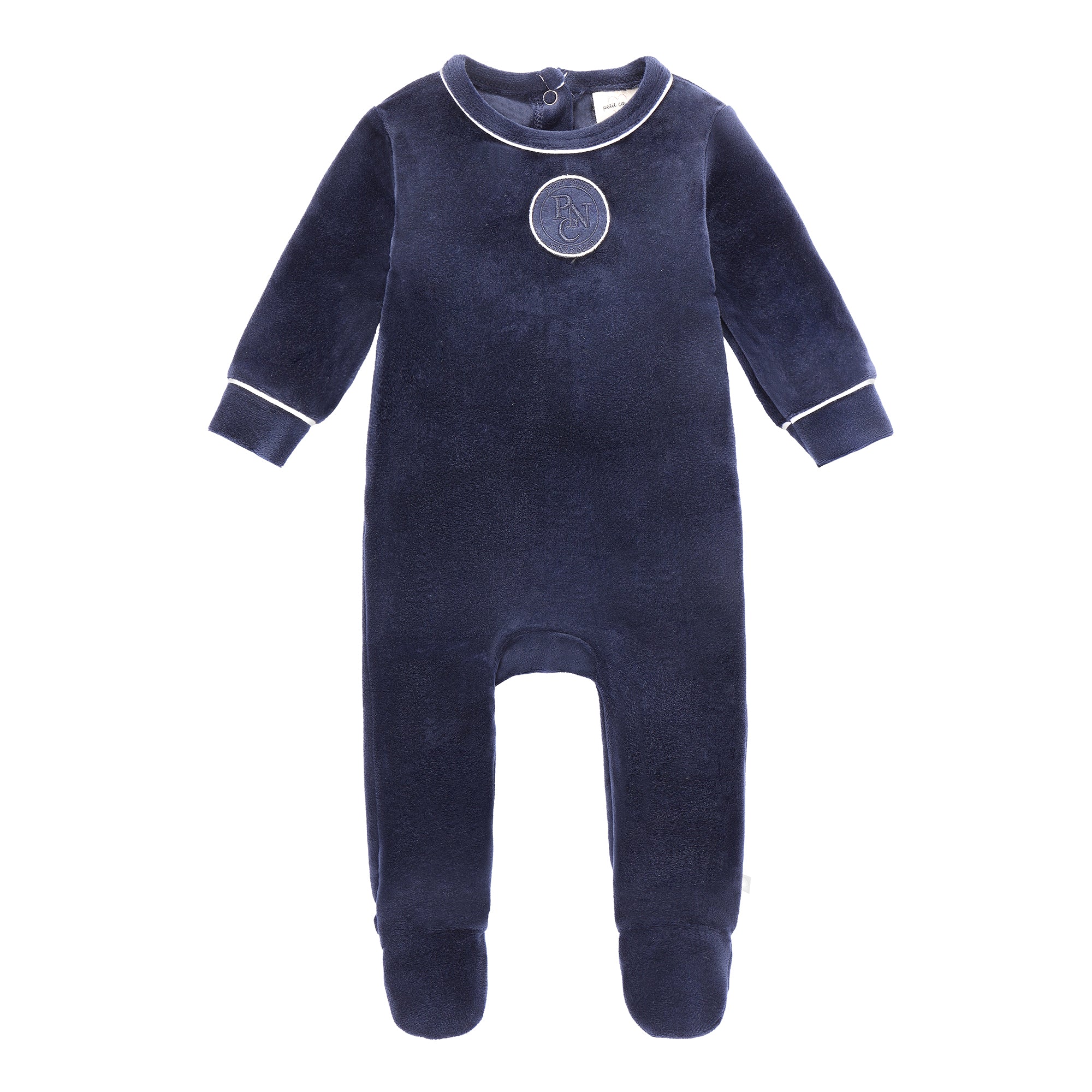 Baby Boys Navy PCN Logo Footsie
