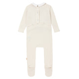 Baby Boys Ecru Collared Footsie