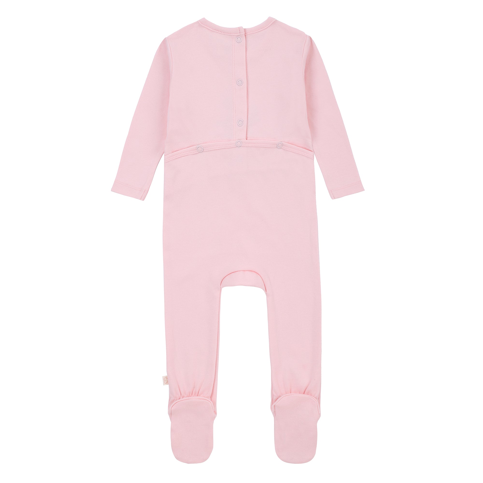Baby Girls Pink Horse Appliqué Footsie