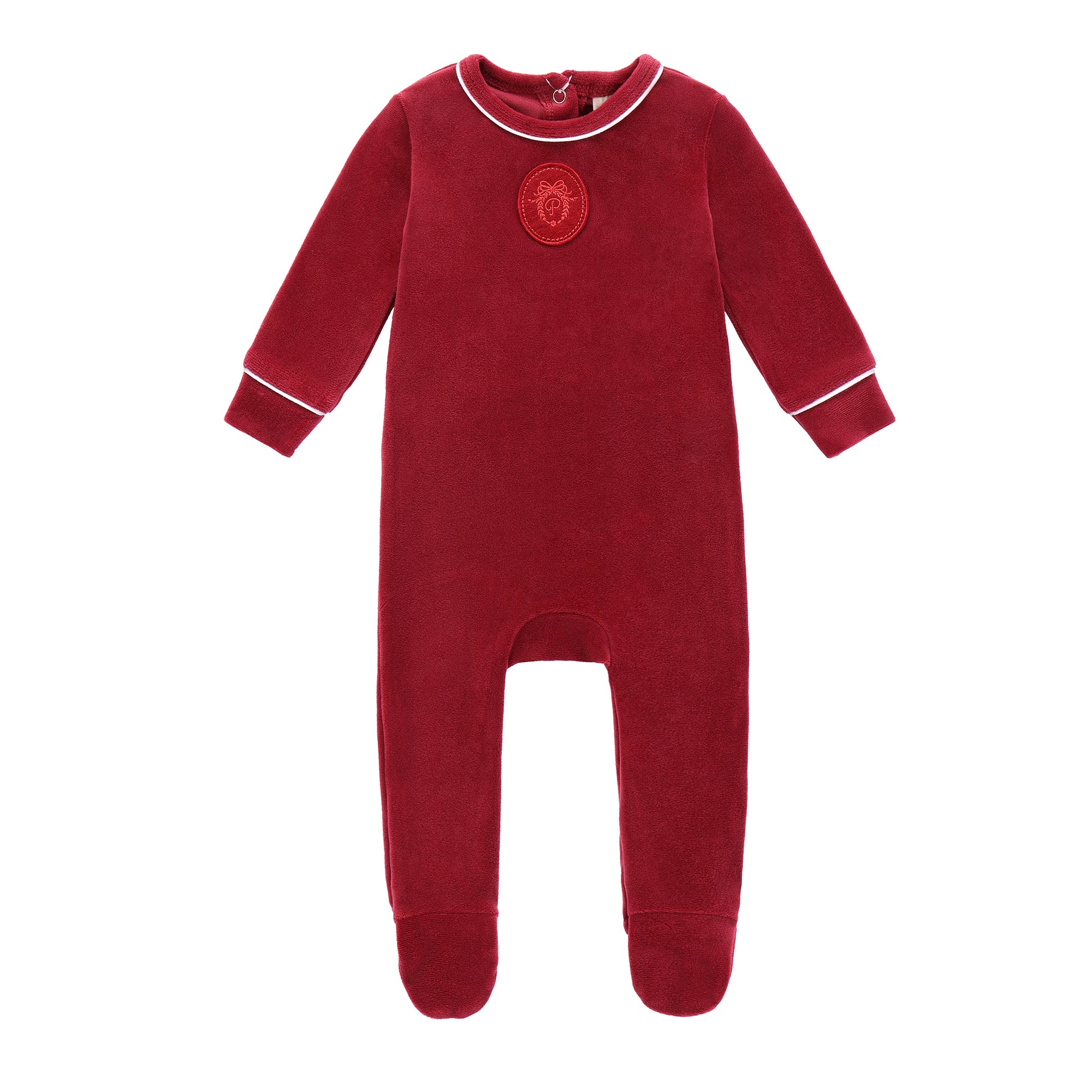 Baby Girls Red P-Logo Footsie