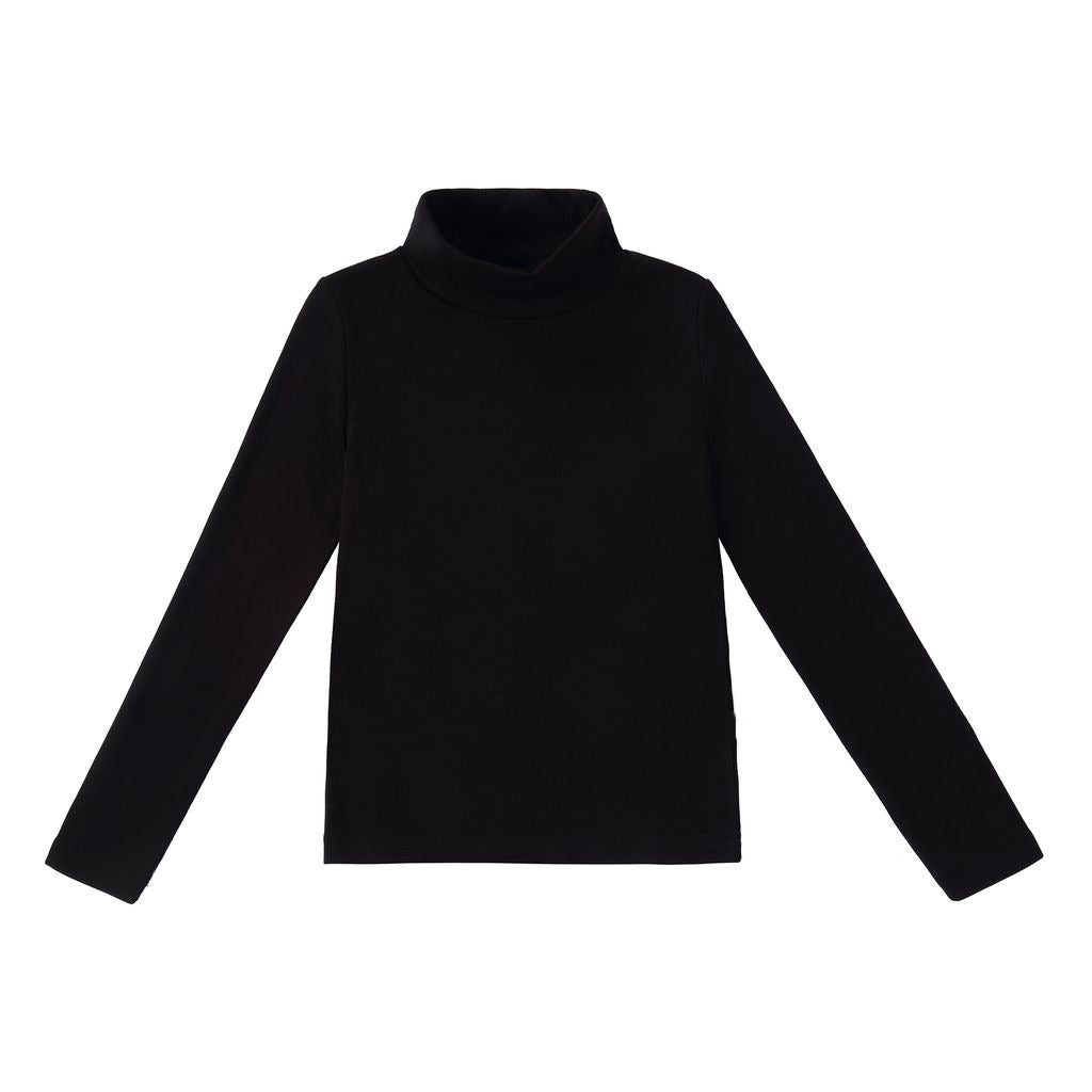 Black Mock Neck T-Shirt