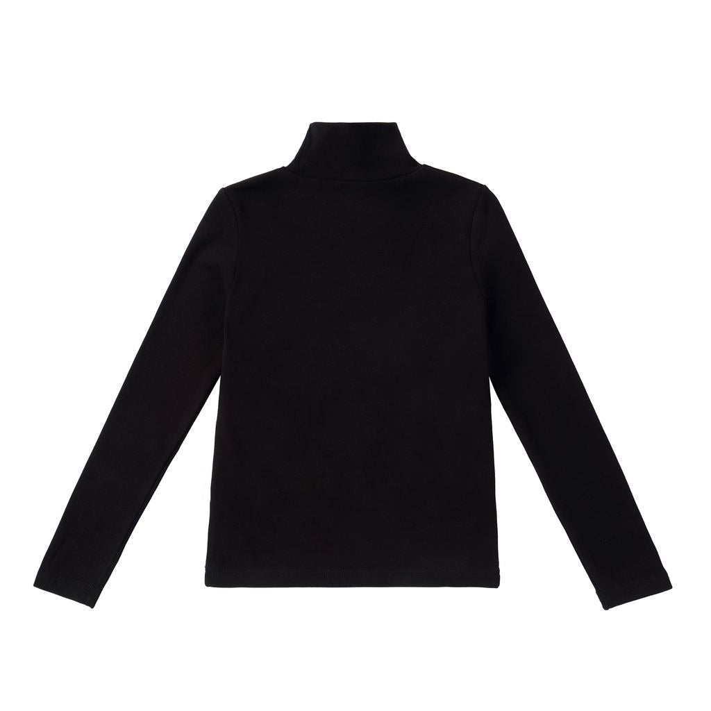 Black Mock Neck T-Shirt