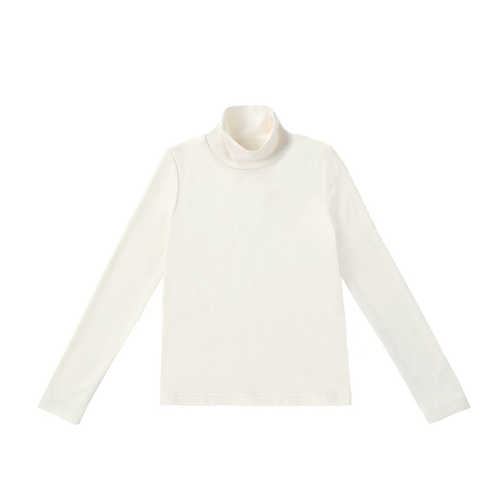 Ivory Mock Neck T-Shirt