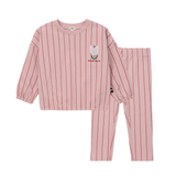 Baby Girls Pink Stripe Sweatshirt Set