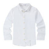 Pique Mini Collar Ivory Shirt - Long Sleeve