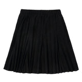 Black Corduroy Sunburst Pleated Skirt